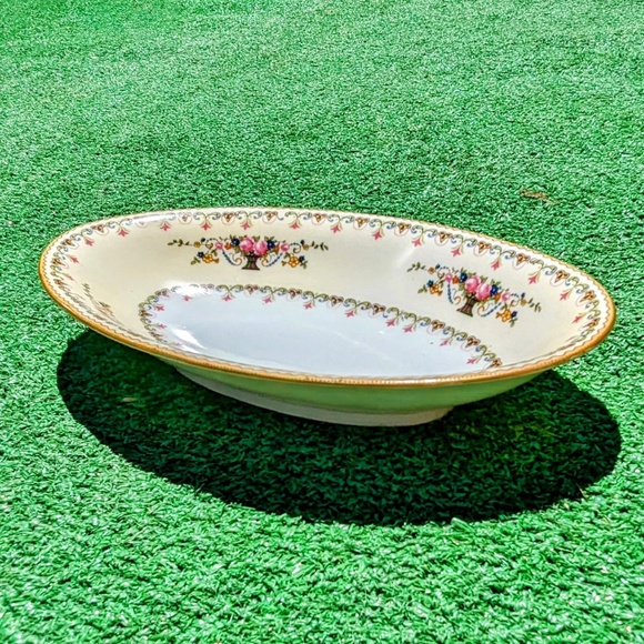 Moritz Zdekauer MZ Czechoslovakia Porcelain Vintage Oval Serving Bowl Dish EUC - Picture 4 of 6